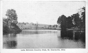 Auburn Greeting Lake Belmont Country Club St Clairsville Ohio Postcard 20-12525