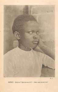 Belgian Congo Amadi ethnic type postcard