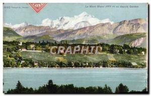Old Postcard Mont Blanc View From Geneva