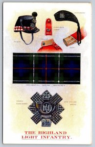 Highland Light Infantry, Badge, Tartan, Battle Honours Listed, Military Postcard