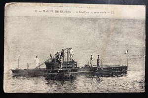 Mint France Real Picture Postcard RPPC War Navy Souffleur Submarine