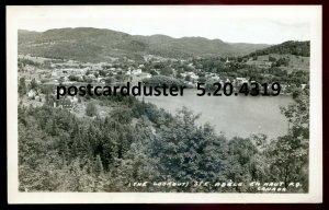 h2989 - ST. ADELE EN HAUT Quebec 1930s Panoramic View. Real Photo Postcard