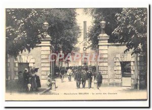 Chateauroux Postcard Old Factory Output Balsan workers TOP