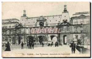 Paris Old Postcard the Tuileries Tellers carousel