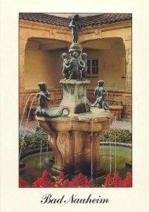 Postcard Germany ( BAD NAUHEIM ) Sprudelhof resort fountain Schmuckhof