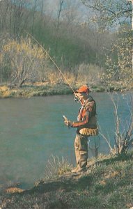 A Rainbow Trout and a Happy Fisherman Warren County, PA., USA Fishing 1962 