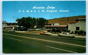 KINGMAN, Arizona AZ ~ Route 66 ARCADIA LODGE Roadside Motel c1960s Postcard