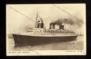 LS4875 - French Liner - Normandie - bt.1935 - The Times Famous Liners postcard