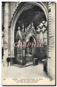 Old Postcard Paris Eglise Saint Etienne du Mont Sainte Genevieve Tomb