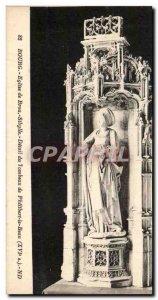 Old Postcard Brou Church Bourg Stbylle Tomb of Philibert Detail of the Beautiful