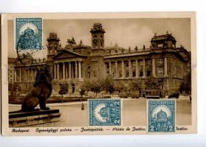 236501 HUNGARY BUDAPEST Courthouse 1928 RPPC to Ethiopia