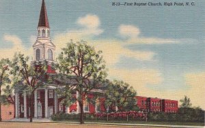 Postcard First Baptist Church High Point NC