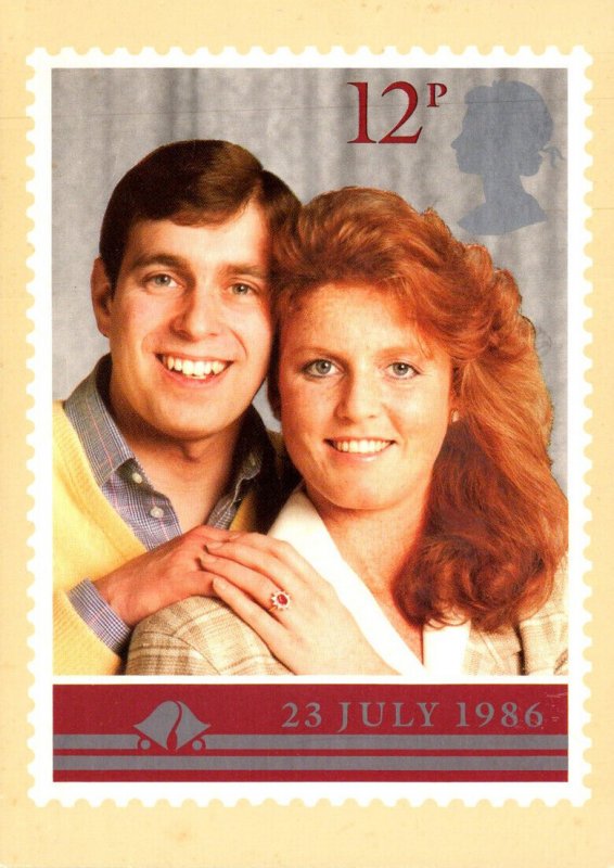 Stamps On Postcards The Royal Wedding Prince Andrew and Miss Sarah Ferguson