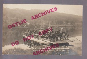 Rumford Center MAINE RPPC c1910 FERRY U.S. ARMY Co. B 5th Infantry PLATTSBURGH