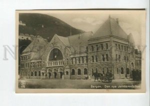 475572 Norway Bergen new railway station Vintage photo postcard