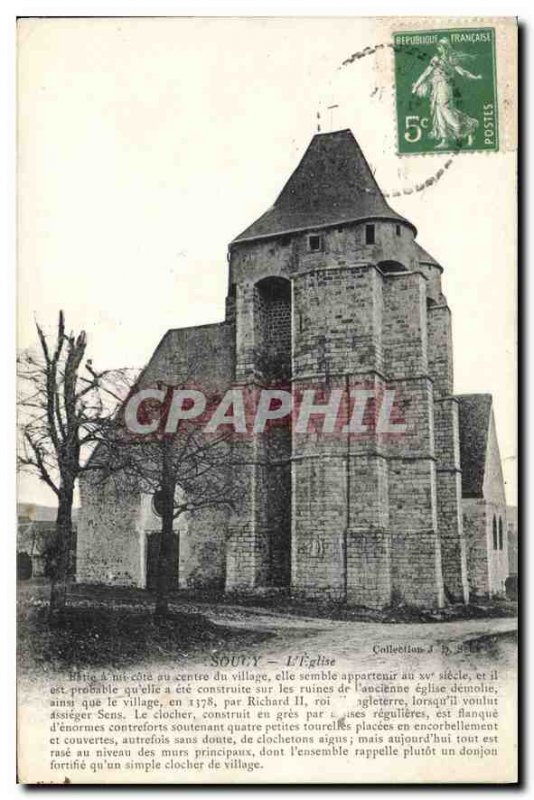 Postcard Old Church Soucy