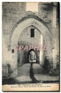 Old Postcard Villeneuve Avignon Gate of the Old Palace of Cardinals Stone Chury