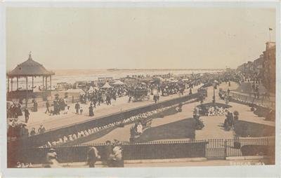 RPPC REDCAR Seaside Crowds North Yorkshire, England c1910s Vintage Postcard 