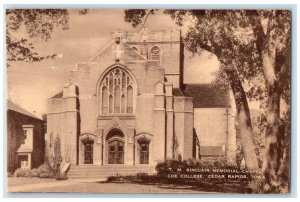 1943 Sinclair Memorial Chapel Coe College Cedar Rapids Iowa IA Vintage Postcard