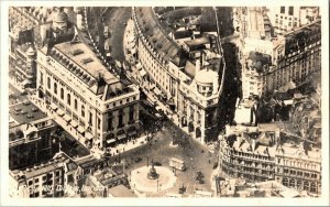 Piccadilly Cirucs London English Series Postcard Vintage WB Photograph Aerial  