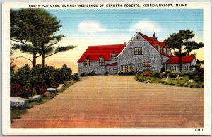 Rocky Pasture Summer Residence Of Kenneth Roberts Kennebunkport Maine Postcard