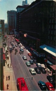 1955 Peachtree Street And State Capitol, Cars • Atlanta Georgia  Postcard