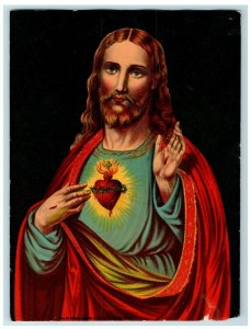 1880's-90's Victorian Religious Card Jesus Sacred Heart Wm. M Donaldson 7C 