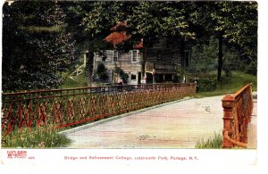 Bridge, Refreshment Cottage, Letchworth Park, Portage, New York, Used 1916