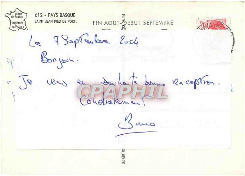 Postcard Modern Basque known port foot jean The church Nive Eyheraberry Citadel