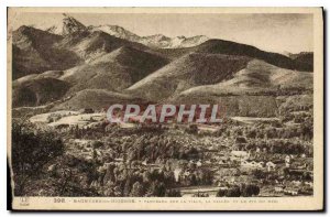 Old Postcard Bagneres de Bigorre panorama of the city and the Valley Pic du Midi