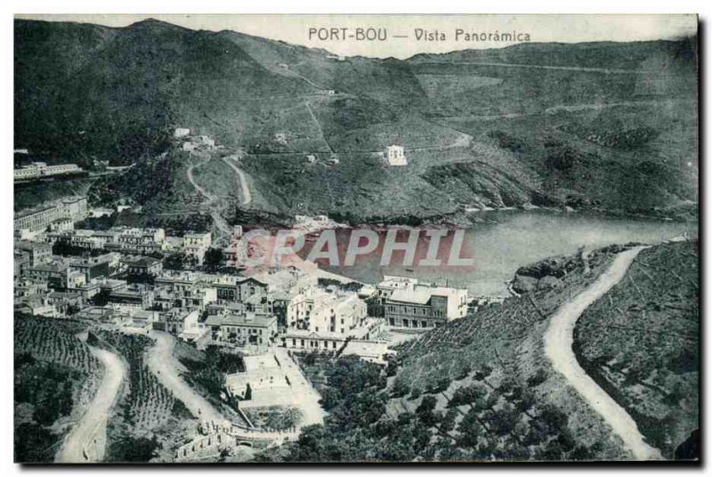 Postcard Old Port Bou Vista Panoramica