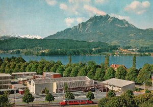 Vintage Postcard Verkehrshaus der Schweiz Swiss Institute Lucerne, Switzerland
