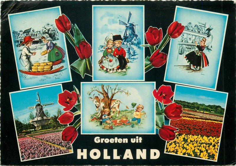 Netherlands dutch sceneries multi views high quality Muva publising postcard