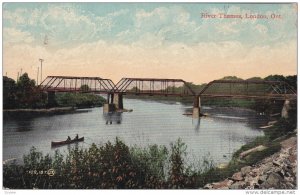 LONDON , Ontario , Canada , PU-1908 ; River Thames , Bridge