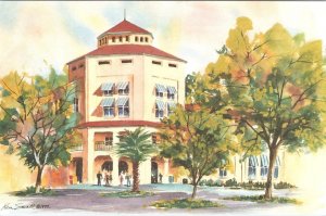 Gainesville, FL Florida ALACHUA COUNTY LIBRARY Artist Ken Small 5½ X 8½ Postcard