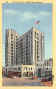 PHOENIX, AZ Arizona   VALLEY NATIONAL BANK~Santa Fe   c1940's Curteich Postcard