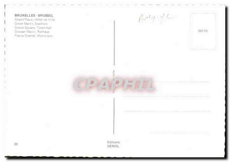Postcard Modern Brussel Brussels Grand Place Hotel de Ville