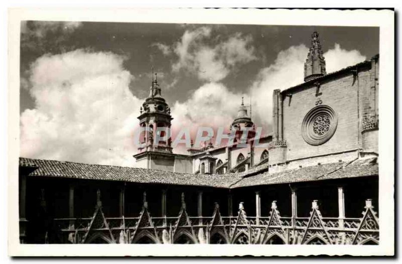 Old Postcard Pamplona Catedral Detalle del Claustro