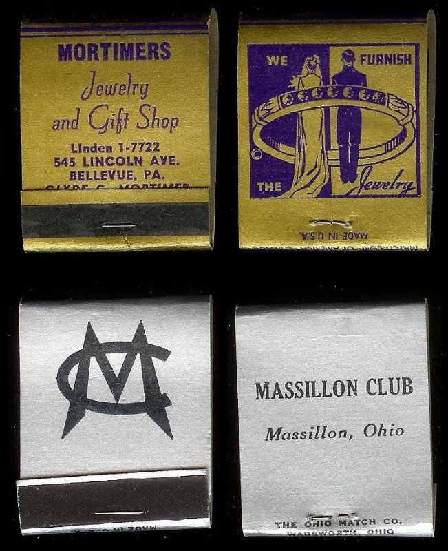 FULL UNSTRUCK MATCHBOOK Collection (32) all different from 1930s to 1950s