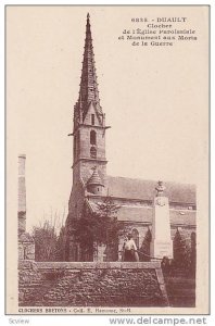 Clocher De l'Eglise Paroissiale Et Monument Aux Moris De La Guerre, Duault (C...