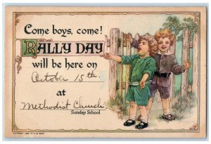 1922 Rally Day Sunday School Seneca Falls New York NY Posted Vintage Postcard