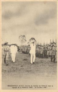 CPA Francais Congo Afrique - Brazzeville - Arrivée du Général de Gaulle (86644)