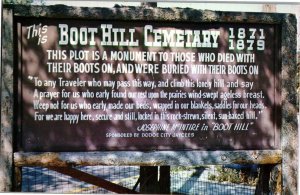 Sign at Boot Hill Cemetery, Dodge City KS Vintage Postcard A74