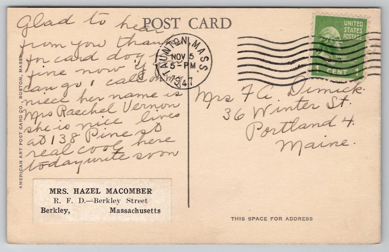 Bourne Bridge Over Cafe Cod Canal Massachusetts Postcard I44