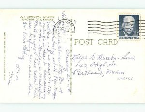 Pre-1980 OLD CARS & MUNICIPAL BUILDING Junction City Kansas KS t5319