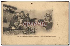 Old Postcard forgiveness Scene Sainte Aule Palue The share of poor