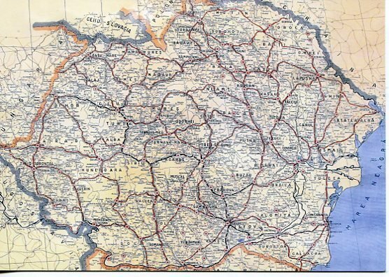 ROMANIA: MAP - ROMANIA IN 1920