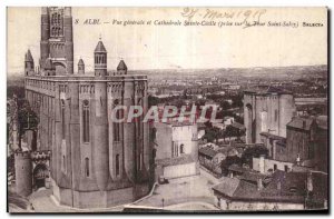 Old Postcard General view and Albi Cathedrale Sainte Cecile
