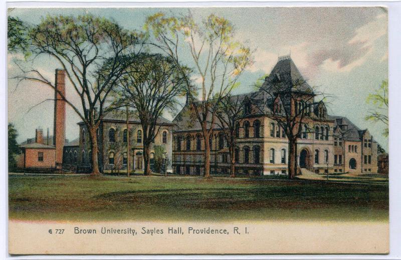 Sayles Hall Brown University Providence Rhode Island 1907 postcard