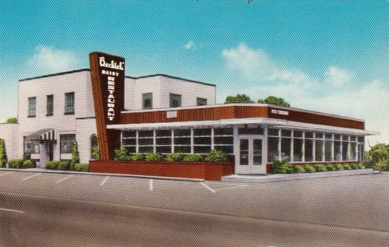 Postcard Bechtel's Restaurant & Dairy Lewisburg PA